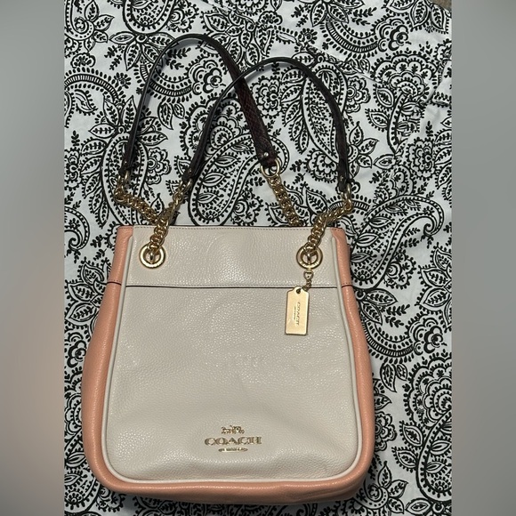 New Coach Cammie Chain Bucket Bag in Colorblock w/ Snakeskin CA430 - Picture 11 of 14
